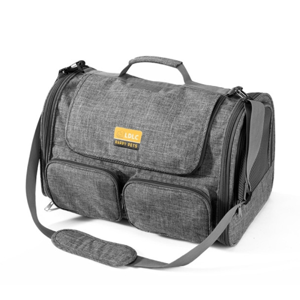 LDLC QS-062 Pet Breathable One-Shoulder Outing Carrying Bag For Medium & Large Cats(Gray)