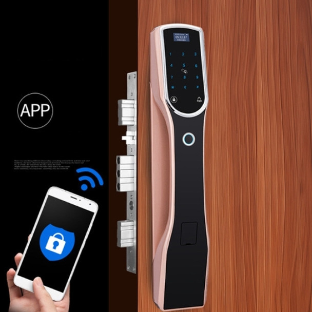 RX0836 Fully Automatic Fingerprint Lock Smart Lock Home Indoor Villa Electronic Remote Code Lock(Red Bronze)