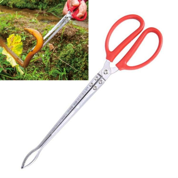 4 PCS Rice Eel Clip Lobster Tongs Rice Eel Clip Crab Loach Pliers Fish Control Garbage Clip, Size:38cm, Style:Elbow