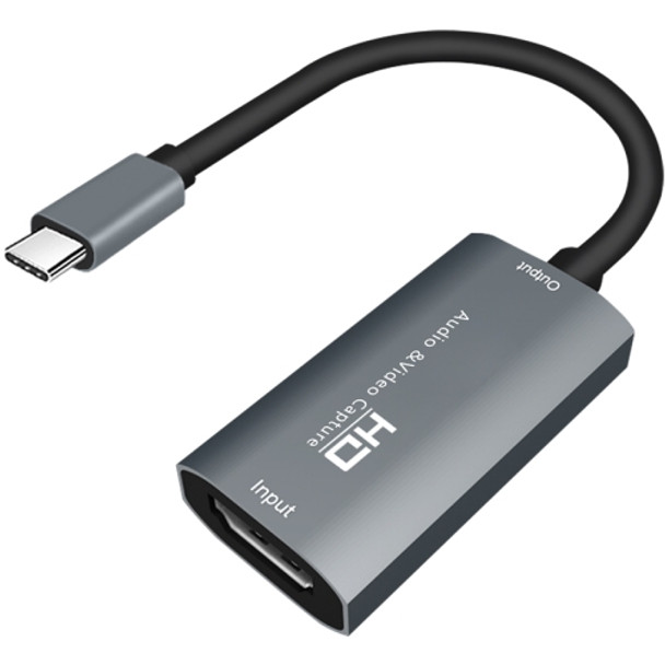 Z29A HDMI Female to USB-C / Type-C Male Video Audio Capture Box(Grey)