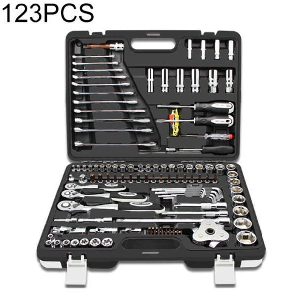 123 PCS  Ratchet Wrench Set Car Repair Combination Hardware Toolbox