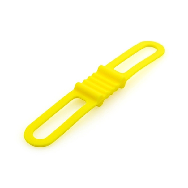 10 PCS High Elastic Silicone Straps Bicycle Fixed Strap Car Light Beam, Size: One Size(Yellow)