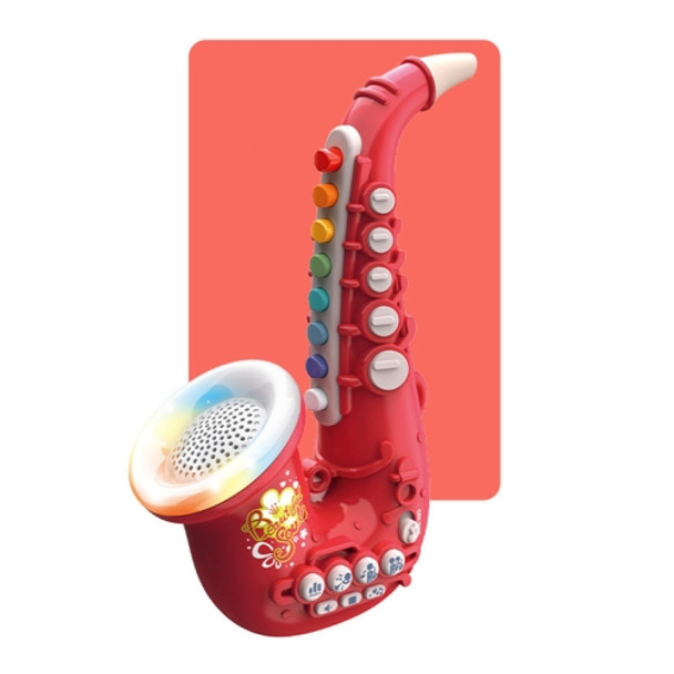 Children Early Education Puzzle Playing Simulation Musical Instrument, Style: 6805 Saxophone-Red