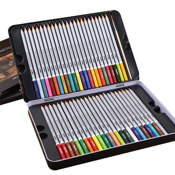 Deli Water-Soluble Colored Pencils 24 Colors 36 Colors 48 Colors 72 Color Pens Coloring Painting Pens, Lead color: 48 Colors (Iron Box)