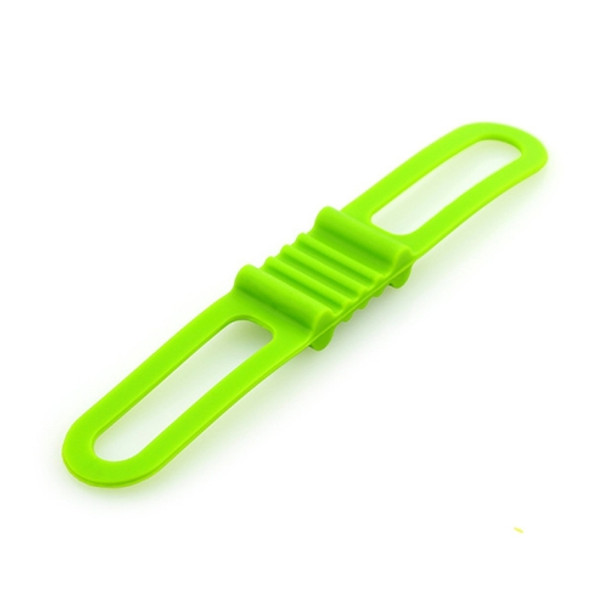 10 PCS High Elastic Silicone Straps Bicycle Fixed Strap Car Light Beam, Size: One Size(Green)