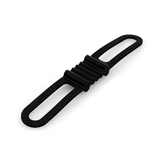 10 PCS High Elastic Silicone Straps Bicycle Fixed Strap Car Light Beam, Size: One Size(Black)