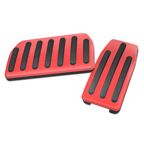 2 in 1 Car Non-Slip Pedals Foot Brake Pad Cover Set for Tesla Model S / X (Red)