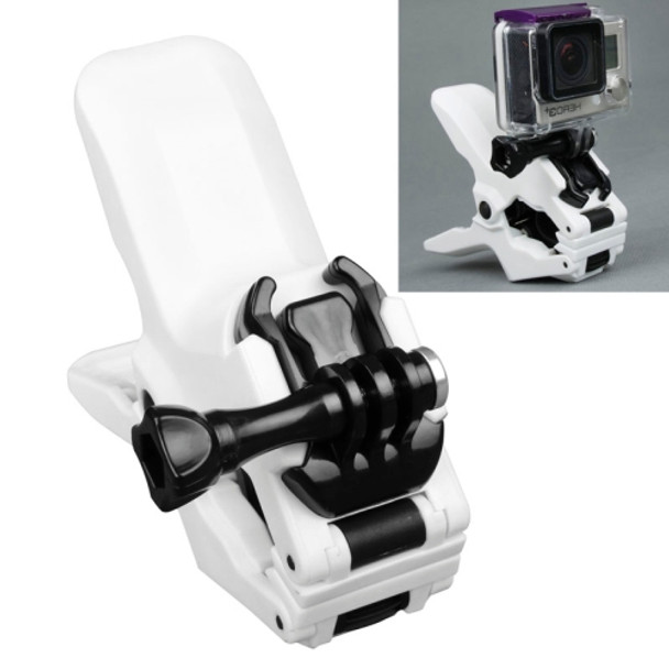 TMC HR219 Jaws Flex Clamp Mount with Buckle & Thumb Screw for GoPro  NEW HERO /HERO6   /5 Session /5 /4 Session /4 /3+ /3 /2 /1, Other Sport Cameras(White)