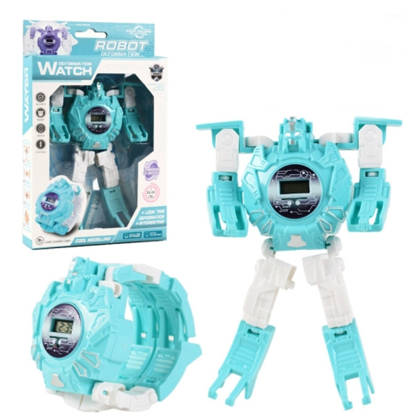 3 PCS Children Electronic Watch Cartoon Deformation Robot Toy Watch(Blue )