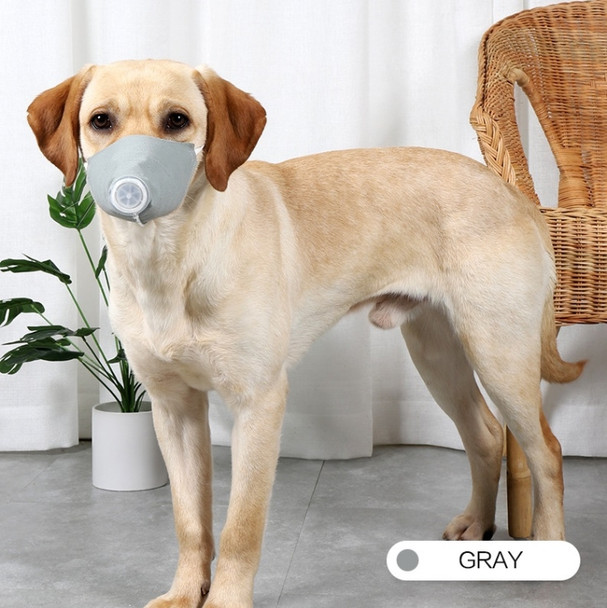 3 PCS Dog Dust And Haze Respirator Mask Pet Protective Mouth Cover, Specification:L(Gray)