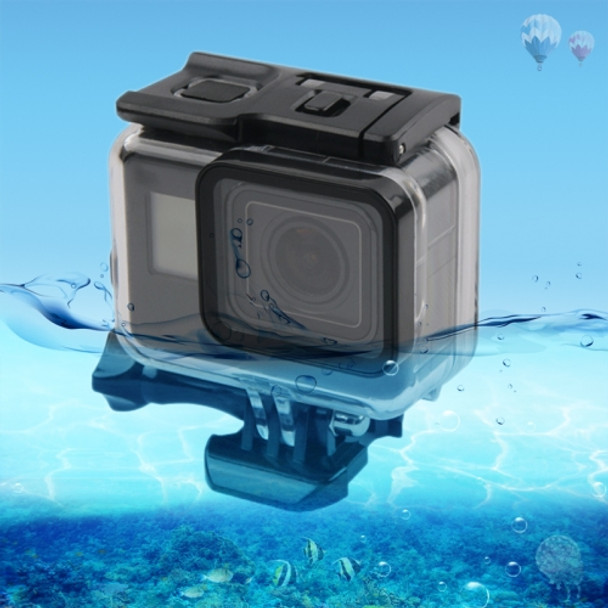 45m Waterproof Housing Protective Case + Touch Screen Back Cover for GoPro NEW HERO /HERO6 /5, with Buckle Basic Mount & Screw, No Need to Remove Lens (Transparent)