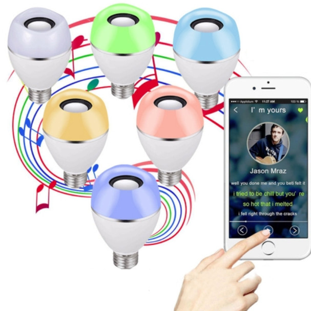 E27 LED Music Bulb Smart Colorful Remote Control Wake Up Light, Color temperature: APP Multi-link Music Light
