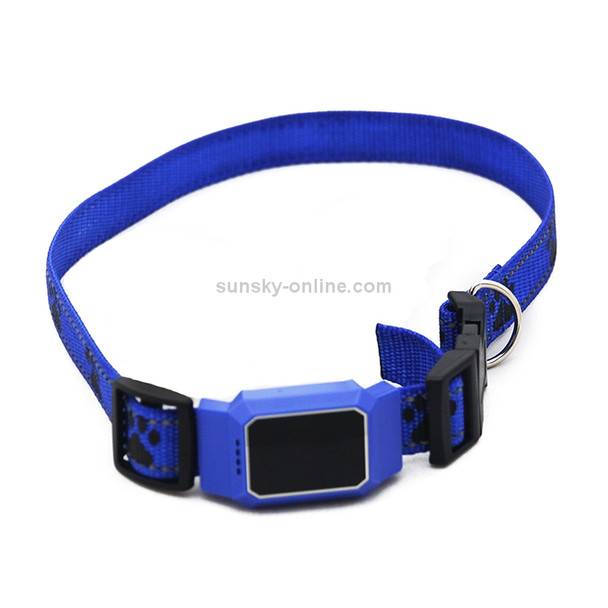 Pet Smart Mini GPS Tracker Collar for Pet Dogs Cats Tracing Locator GPS Tracking Device Anti-Lost Tracker(Blue)