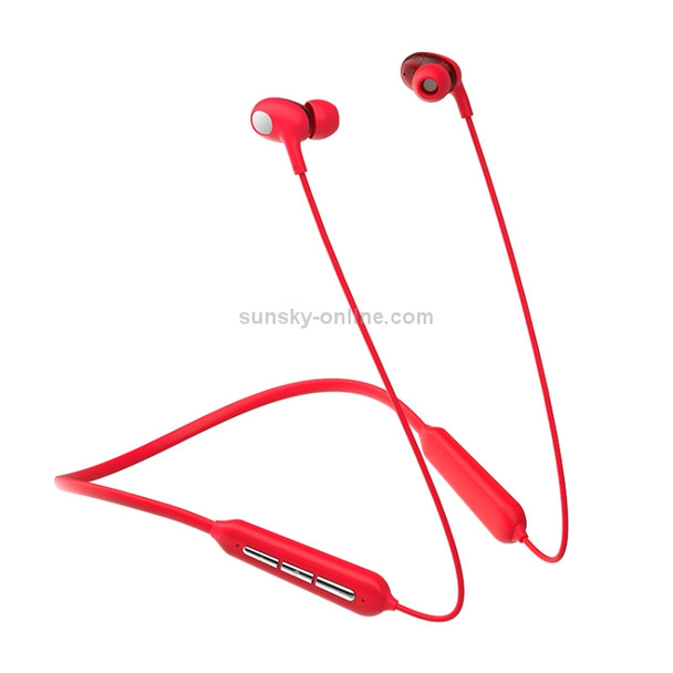 JOYROOM JR-D5 Bluetooth 5.0 Double-moving Collar Hanging Neck Sports Bluetooth Headset Earphone(Red)