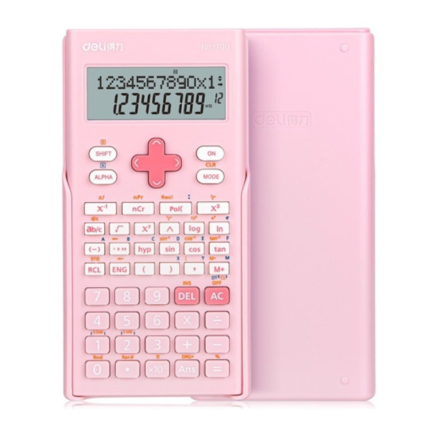 Deli 1700 Scientific Calculator Portable And Cute Student Calculator(Pink)