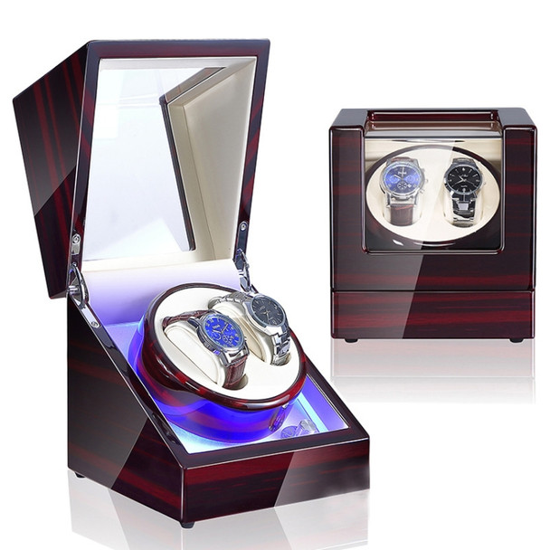 Watch Shaker Automatic Mechanical Watch Rotating Motor Winding Box, US / EU / UK Plug(Ebony White )