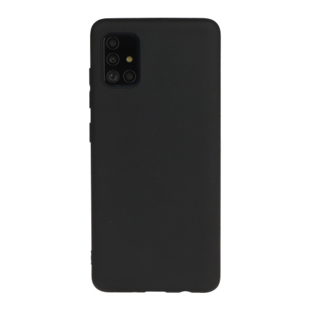 For Galaxy A51 Frosted Candy-Colored Ultra-thin TPU Phone Case(Black)