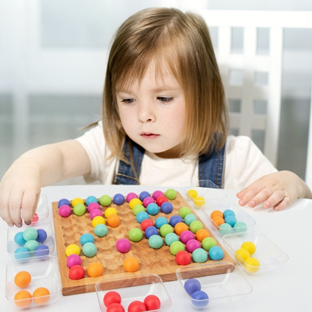 Colored Beads For Fun Parent-Child Interaction Concentration Training Wooden Early Childhood Education Board Game
