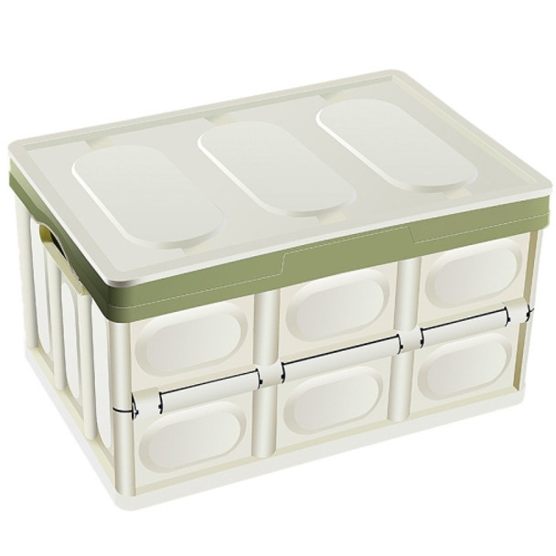 Car Storage Box Auto Multi-function Folding Organizer Box, with Waterproof Bag, Size: L (Green)