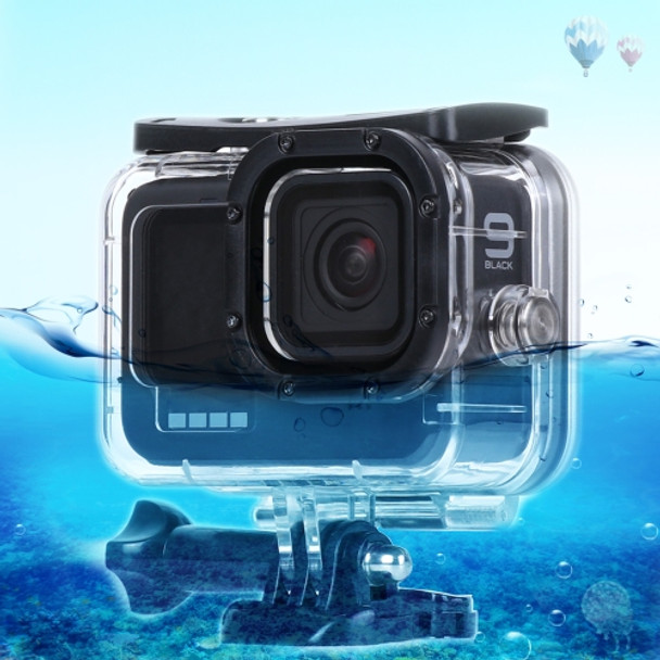 45m Waterproof Housing Protective Case with Buckle Basic Mount & Screw For GoPro HERO9 Black