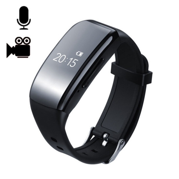 16GB 1080P Voice Control Recording Video Sports Bracelet HD Camera(Black)