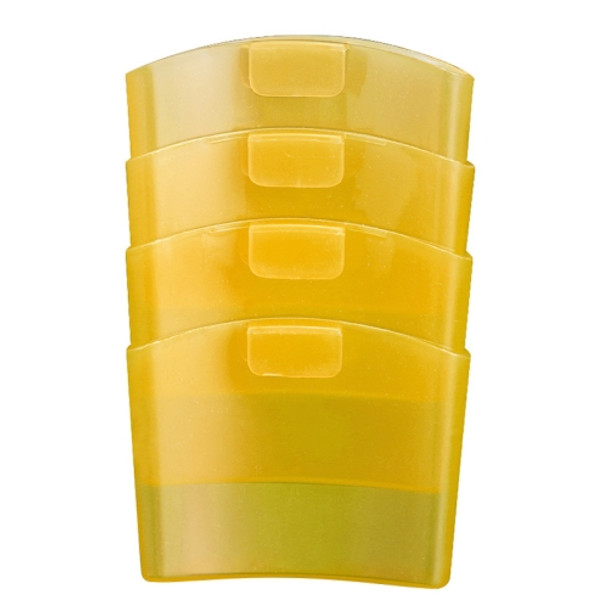 TX008 3 Sets Afternoon Tea Coffee Biscuit Holder Snack Plastic Tea Bag Cup Holder(Yellow)