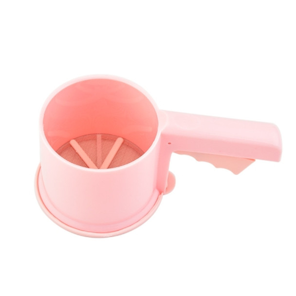 2 PCS Convenient Hand-Held Semi-Automatic Four Sieve Baking Tool(Pink)