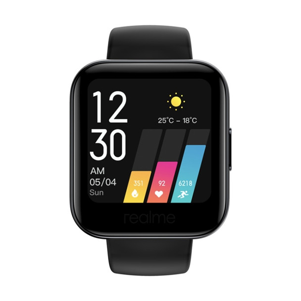 [HK Warehouse] Realme Watch 1 1.4 inch Color Touch Screen IP68 Waterproof Smart Watch, Support Real-time Heart Rate Monitor & Intelligent Tracker & Blood-oxygen Level Monitor & 14 Sports Modes(Black)