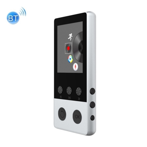 A5 1.8 inch Sports Bluetooth MP3 Music MP4 Video Player, Support Speaker 8GB(Silver )