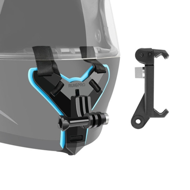 Helmet Belt Mount +  Phone Clamp Mount for GoPro HERO7 /6 /5 /5 Session /4 Session /4 /3+ /3 /2 /1, Xiaoyi and Other Action Cameras