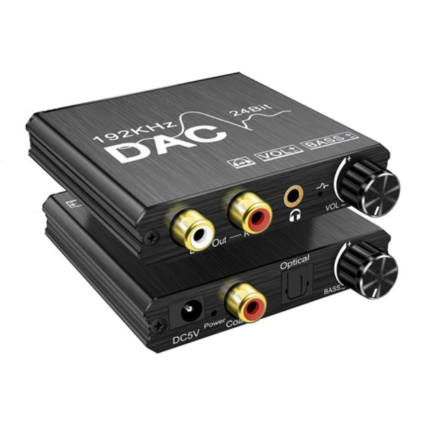 Digital To Analog Audio Converter Stereo Extractor DAC Amplifier Optical SPDIF 192Khz 24Bit