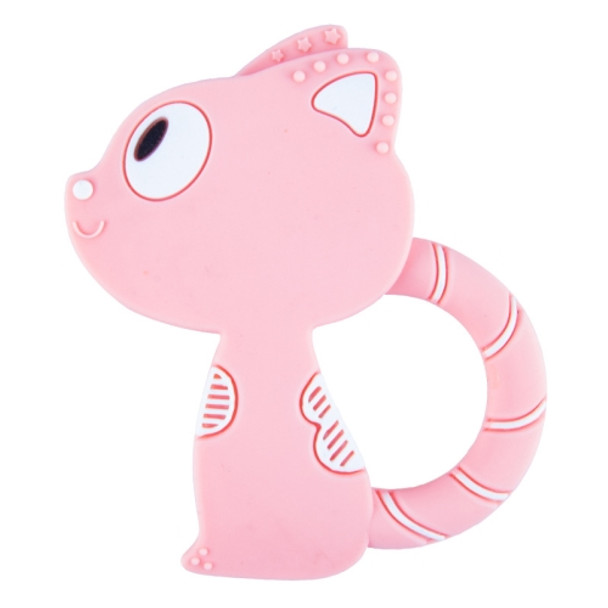 MJYJ019 2 PCS Silicone Baby Teether Children Molar Stick Toy, Colour: Fox-Pink