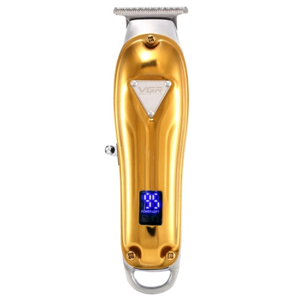 VGR V-063 8W USB Household Portable Metal Hair Clipper with LCD Display(Gold)