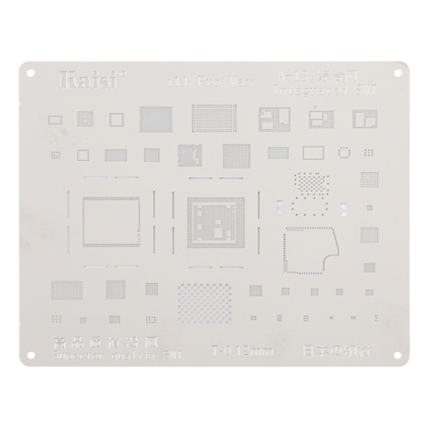Kaisi A-13 IC Chip BGA Reballing Stencil Kits Set Tin Plate For iPhone 11 / 11 Pro / 11 Pro Max