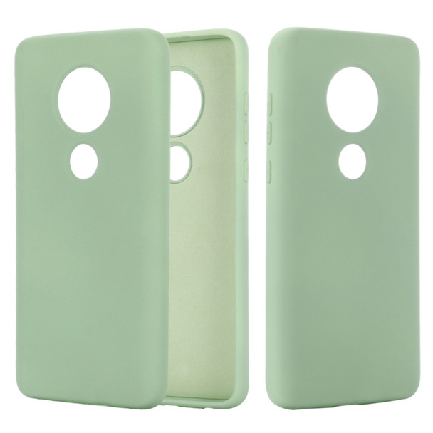 Solid Color Liquid Silicone Shockproof Full Coverage Case For Motorola Moto G7 Play(Green)