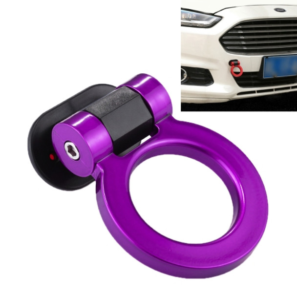 Car Truck Bumper Round Tow Hook Ring Adhesive Decal Sticker Exterior Decoration (Purple)