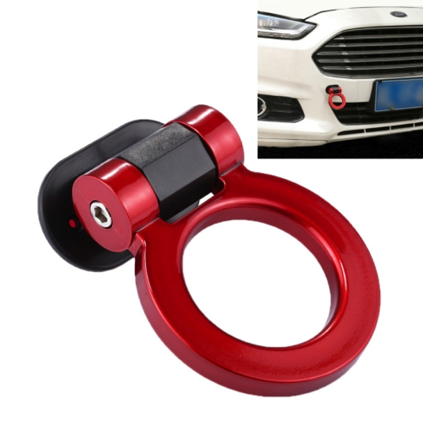 Car Truck Bumper Round Tow Hook Ring Adhesive Decal Sticker Exterior Decoration (Red)