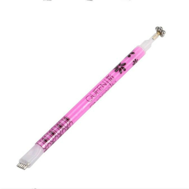 3 PCS Cat Eye Gel Magnet Pen Double Head Magnetic Pen Plum Branding Flower Magnetic Pen Nail Cat Eye Magnet New Tool(Powder Transparent Label)