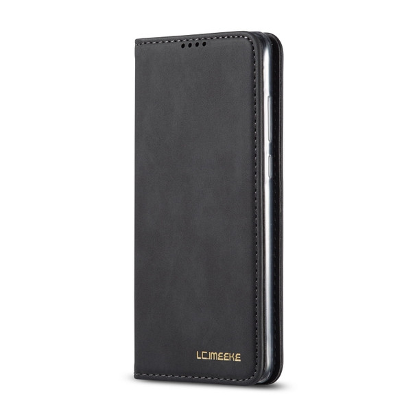 For Huawei P30 LC.IMEEKE LC-002 Series Skin Hand Feeling PU + TPU Horizontal Flip Leather Case with Holder & Card Slot & Wallet(Black)