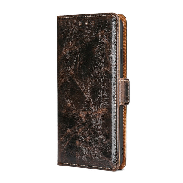 For Huawei P30 Knead Pattern Texture Side Buckle Horizontal Flip Leather Case with Holder & Card Slots(Brown)