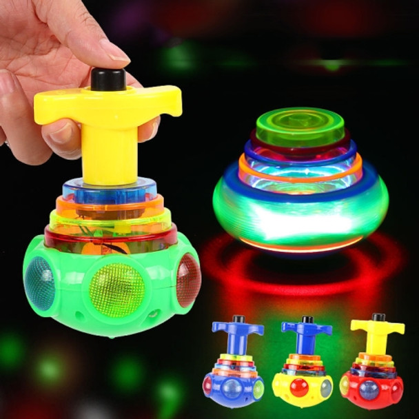 3 PCS Colorful UFO Luminous Music Top Gyros Toy, Random Color Delivery