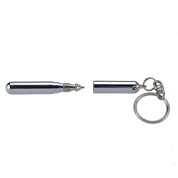 2 PCS Metal Key Ring Stainless Steel Telescopic Pen