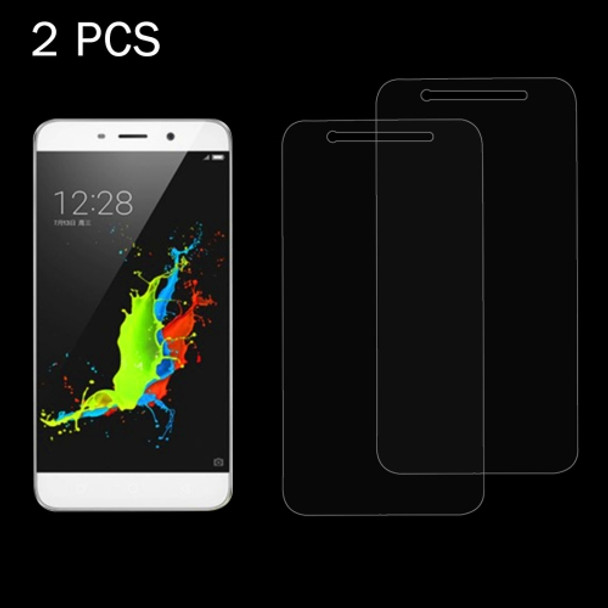 2 PCS for Coolpad Dazen Note 3 0.26mm 9H+ Surface Hardness 2.5D Tempered Glass Film