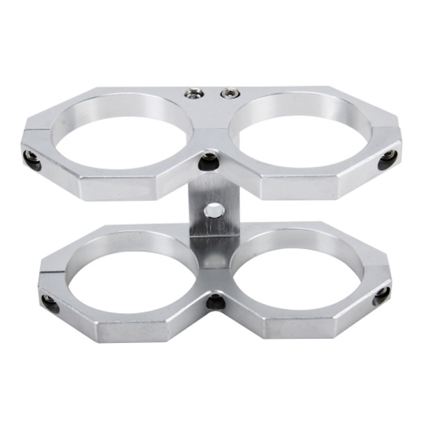 Aluminum Alloy Double Fuel Pump Bracket Oil Filter Bracket for Fuel Pump Fuel Filter Bracket Dual Oil Pump Bracket