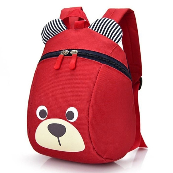 Children Anti-lost Backpack Toddler Cartoon School Bag(Red)