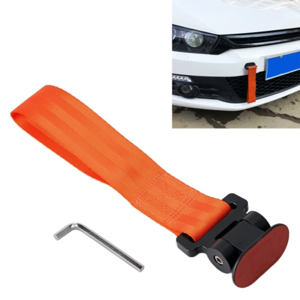 Universal Car Front Rear Tow Strap Adhesive Tape Towing Hook Ribbon, Size: 26.5*6.5*4cm(Orange)