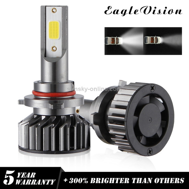 2 PCS EV8 HB3 / 9005 DC 9-32V 36W 3000LM 6000K IP67 DOB LED Car Headlight Lamps, with Mini LED Driver and Cable (White Light)