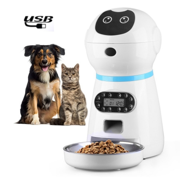 Pet Auto Feeding Intelligent Feed Stainless Steel Food Dish, Specification: USB Cable