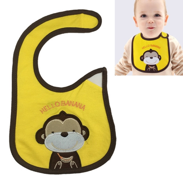 3 PCS Baby Bibs Cute Cartoon Pattern Toddler Baby Waterproof Saliva Towel Cotton Fit 0-3 Years Old  Infant Burp Cloths(Anle monkey)