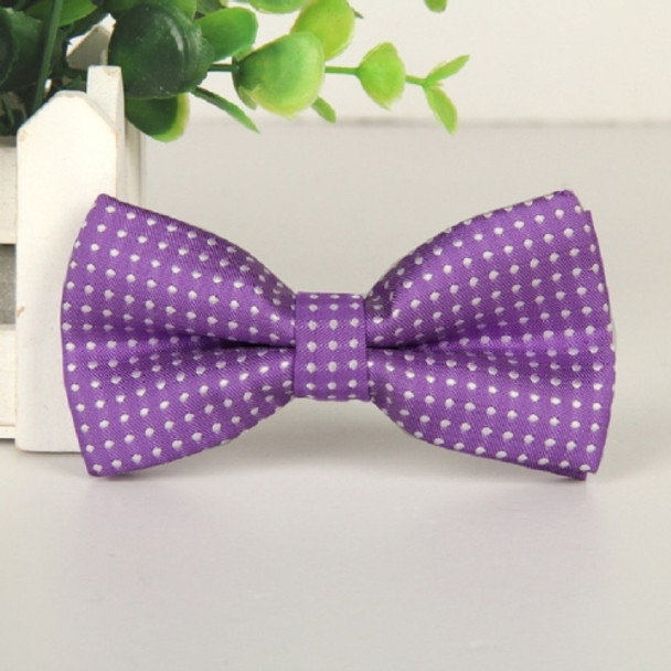Children Dot Pattern Bow Tie Bow-knot(Purple)